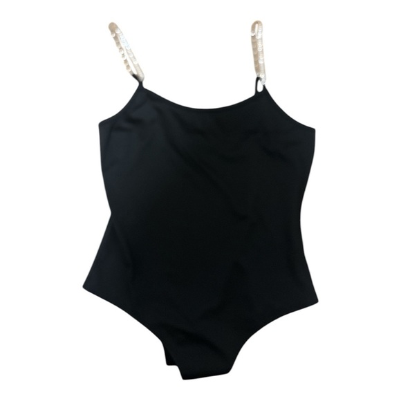 Cloud Ten Tops - Black Jeweled Bodysuit Size Medium  NWOT